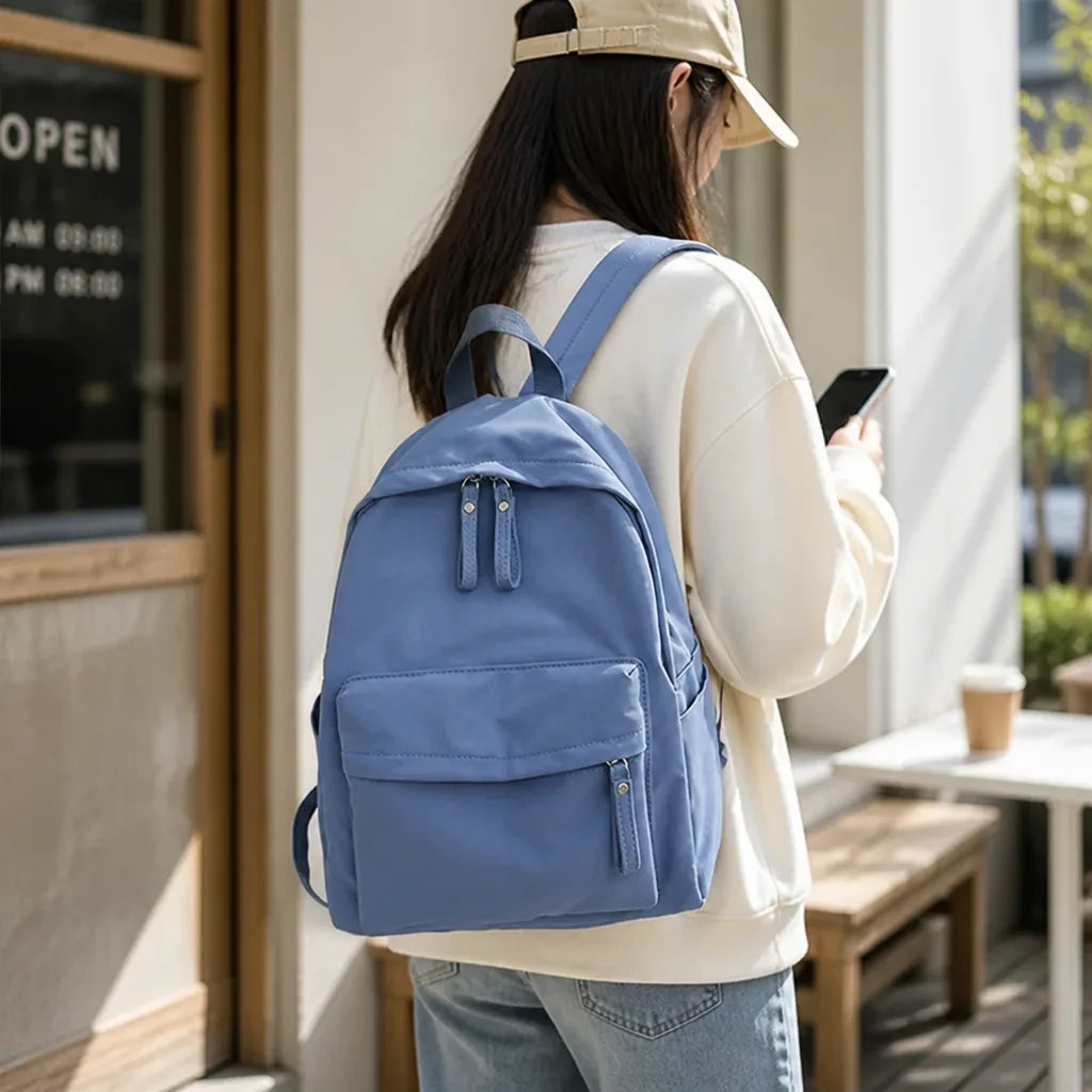 Compact Backpack Water-Resistant Multiple Pockets & Padded Straps