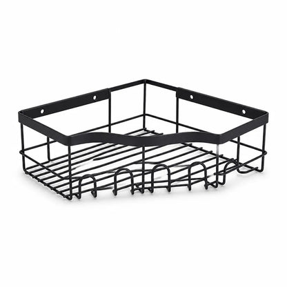 Corner Shower Shelf Tool-Free Adhesive Rust-Resistant Carbon Steel