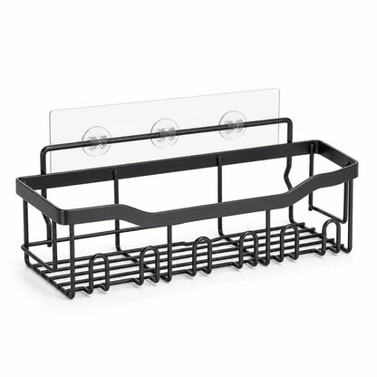Corner Shower Shelf Tool-Free Adhesive Rust-Resistant Carbon Steel