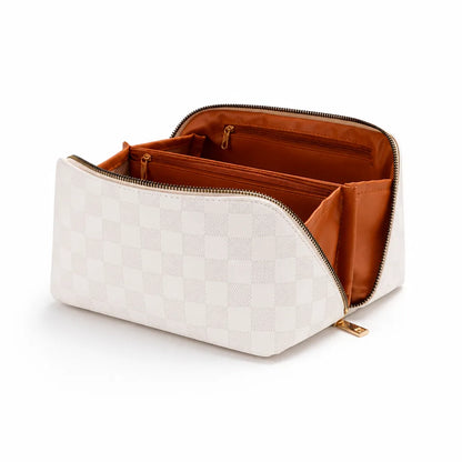 Cosmetic Bag Multiple Compartments Waterproof Faux Leather