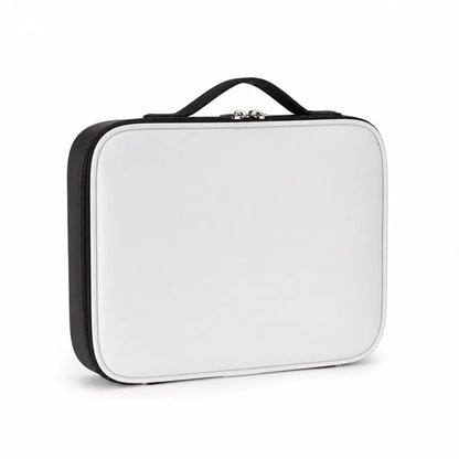 Cosmetic Bag Rechargeable LED Mirror & Adjustable Dividers
