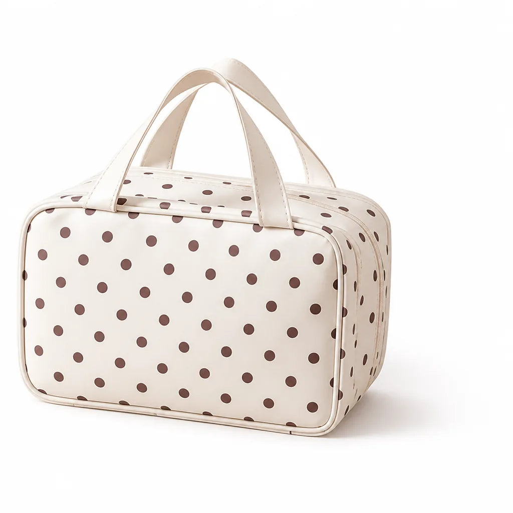 Cosmetic Bag Water-Repellent Multiple Pockets & Handles