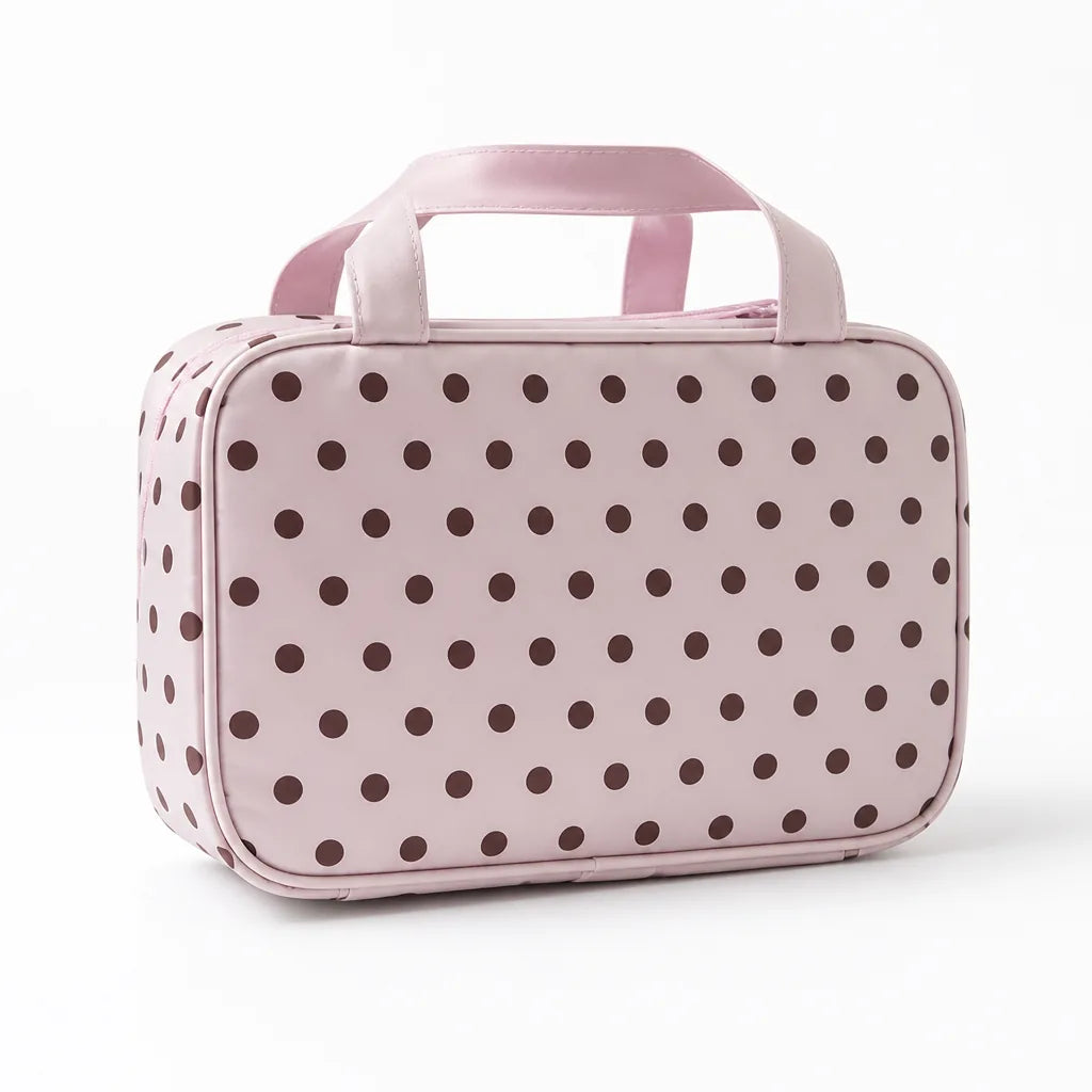 Cosmetic Bag Water-Repellent Multiple Pockets & Handles