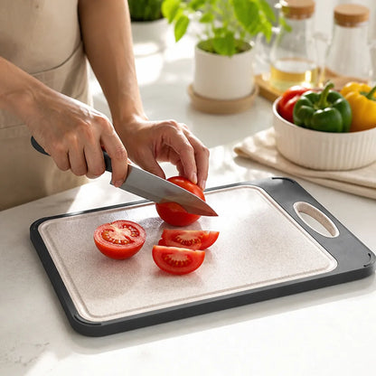 Cutting Board Dual-Sided Stainless Steel & Plant Fiber