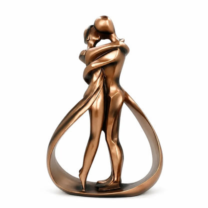Decorative Sculpture Embracing Figures Resin Bronze