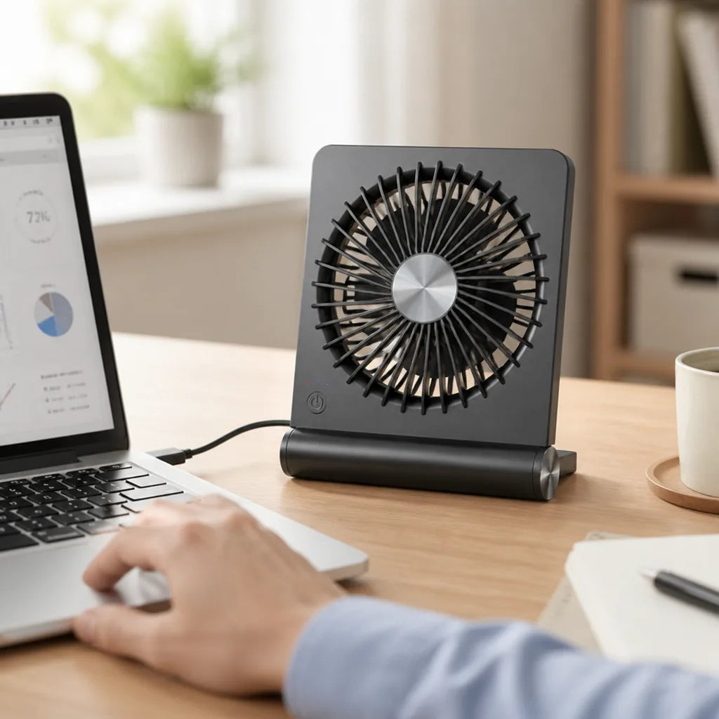 Desk Fan USB Powered Quiet 3-Speed