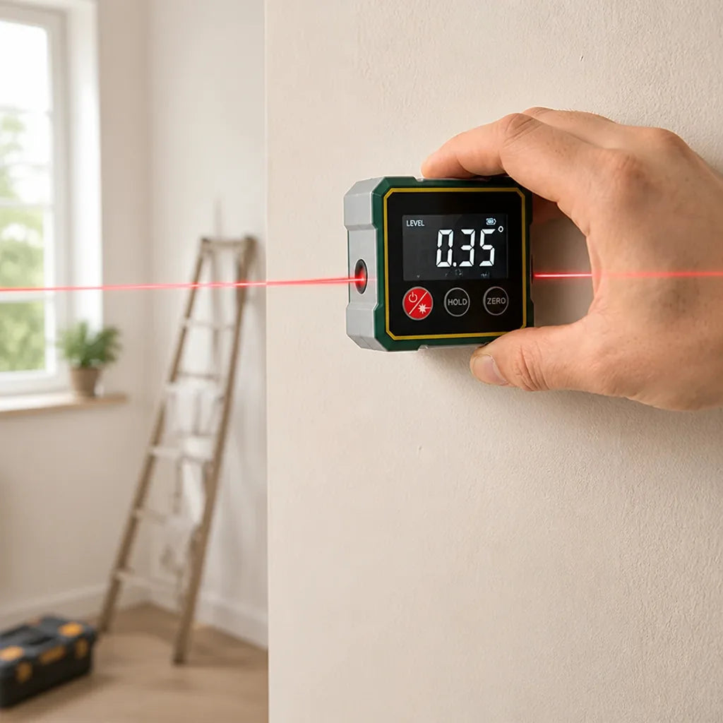 Digital Laser Dual-Display Angle Finder (Auto-Calibration)