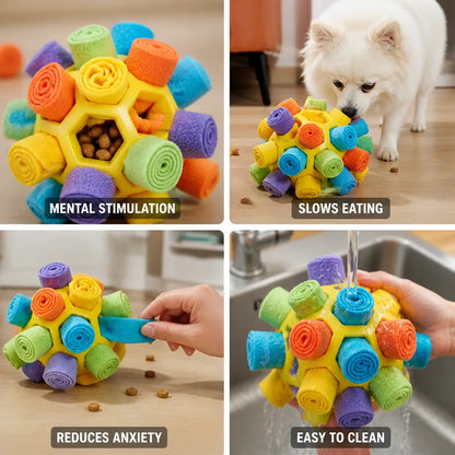 Dog Puzzle Toy Interactive Slow-Feed Durable Plastic