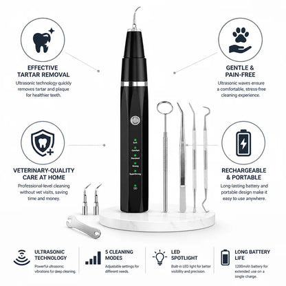 Dog Tartar Remover Ultrasonic Rechargeable & Portable