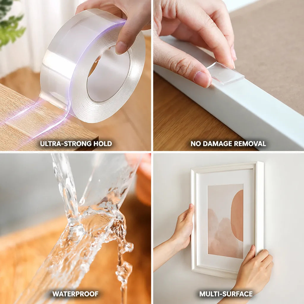 Double-Sided Mounting Tape Ultra-Strong & Waterproof Multi-Surface