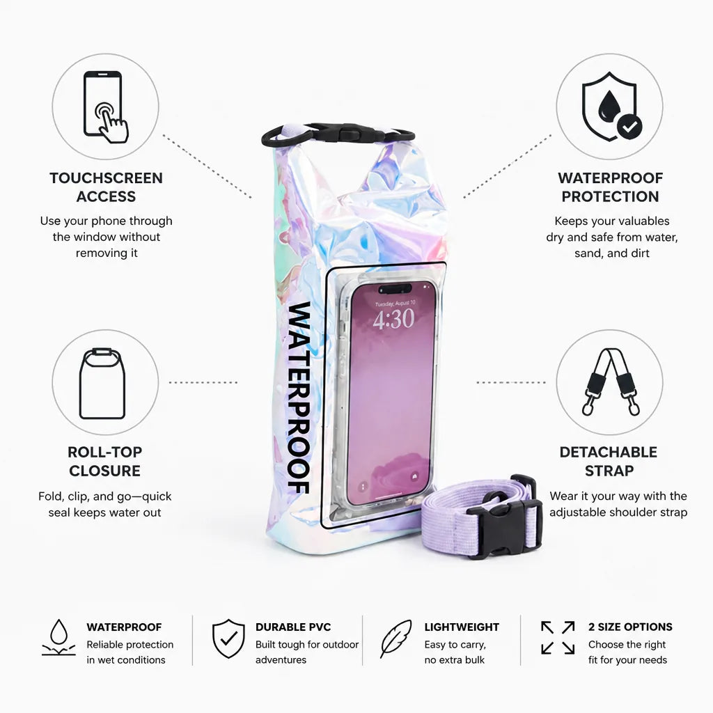Dry Bag Waterproof Touchscreen Window Roll-Top