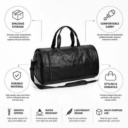 Duffle Bag Detachable Padded Strap Spacious Interior