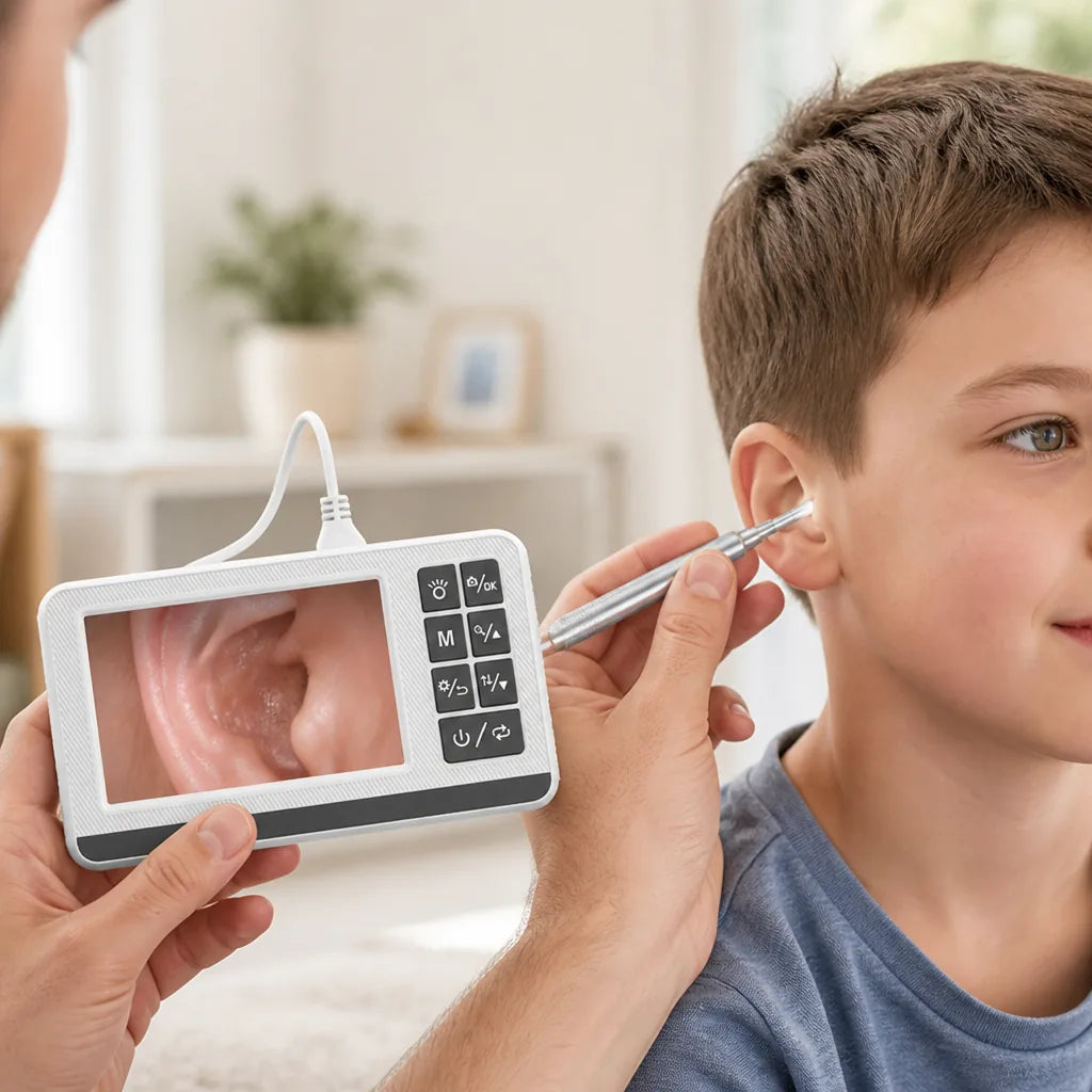 Ear Cleaning Otoscope 4.3-Inch HD Slim Waterproof Probe