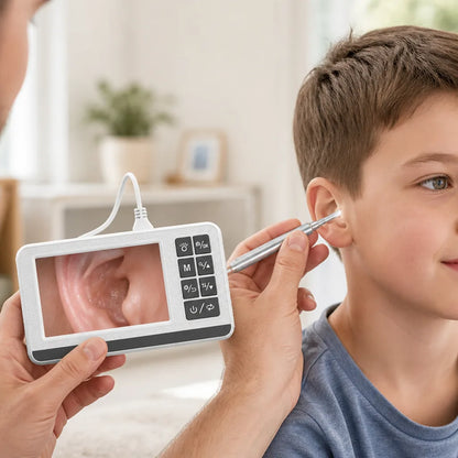 Ear Cleaning Otoscope 4.3-Inch HD Slim Waterproof Probe