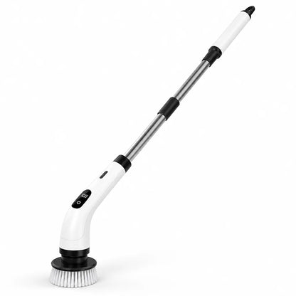 Electric Cleaning Brush Telescopic Handle 8 Interchangeable Heads