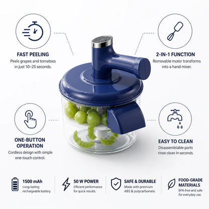 Electric Fruit Peeler Cordless Rechargeable Hand Mixer