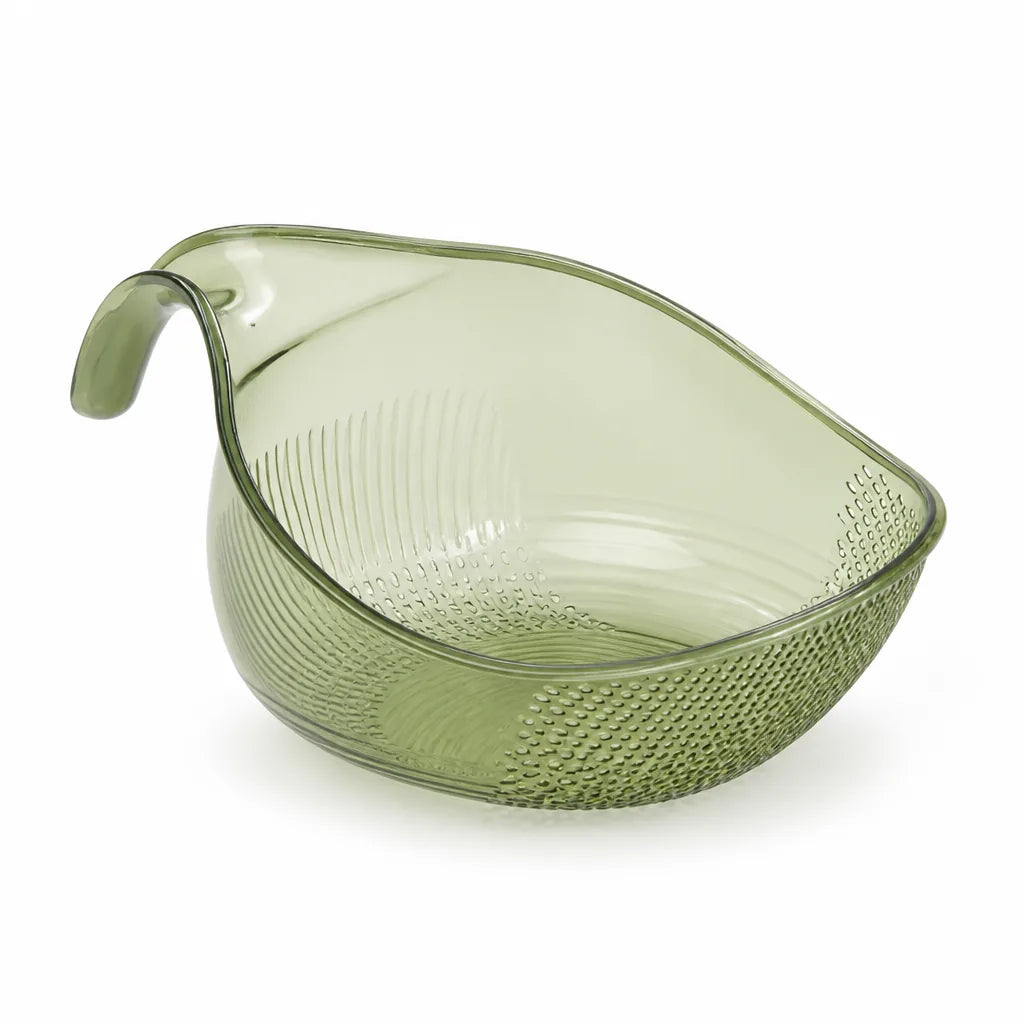 Fine Sieve Rice Washing Bowl (Ergonomic Handle & Spout)