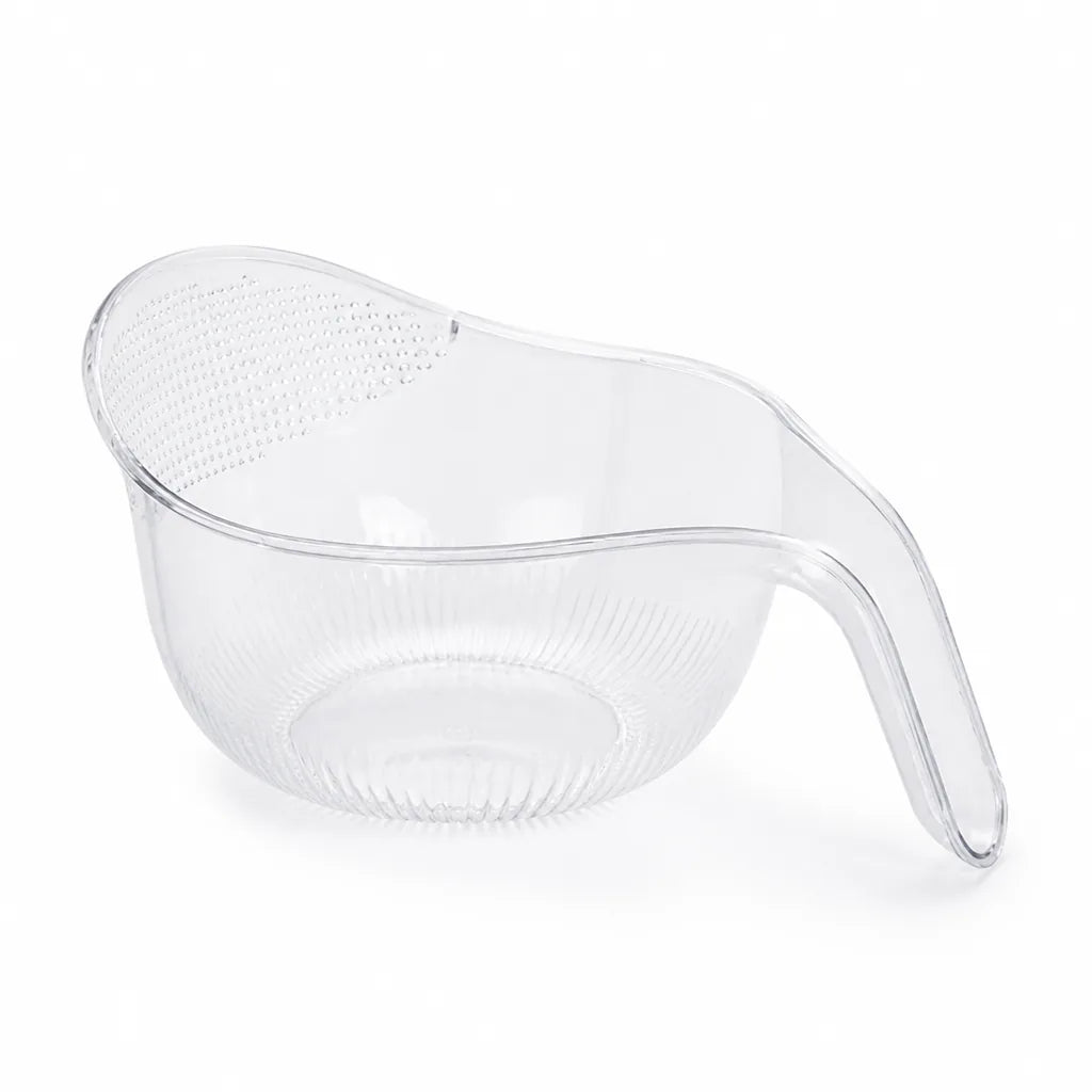 Fine Sieve Rice Washing Bowl (Ergonomic Handle & Spout)