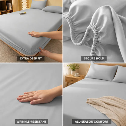 Fitted Sheet Extra Deep Wrinkle-Resistant & Soft-Touch