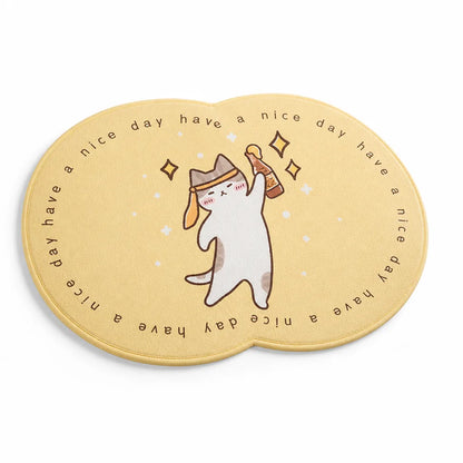 Floor Mat Cute Cartoon Pet Non-Slip & Easy-Clean