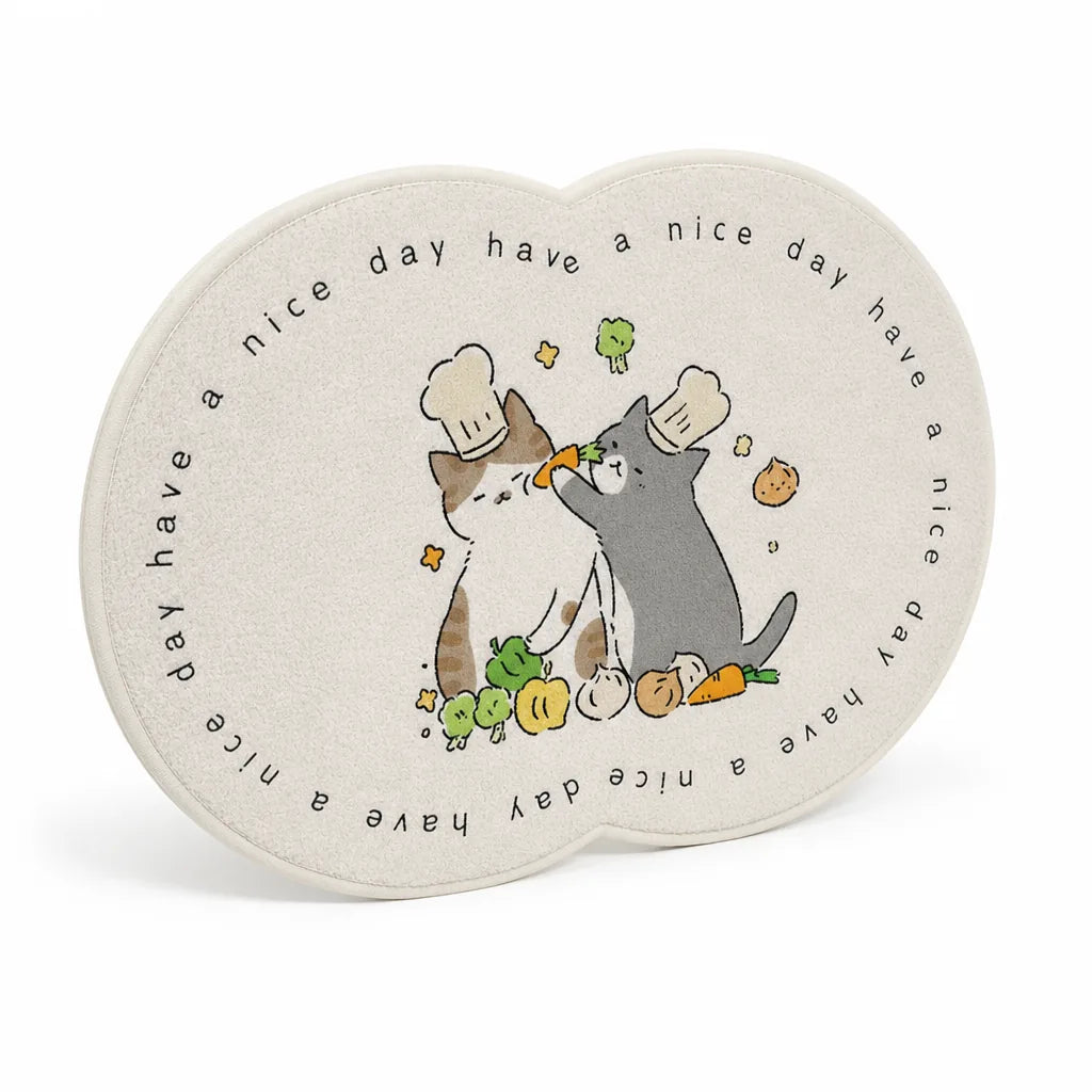 Floor Mat Cute Cartoon Pet Non-Slip & Easy-Clean