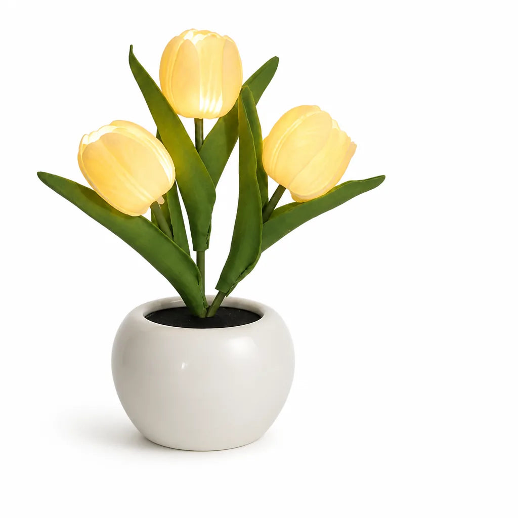 Floral Lamp Tulip LED Warm Glow USB & Battery