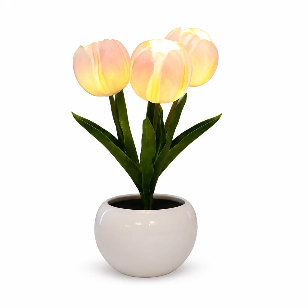 Floral Lamp Tulip LED Warm Glow USB & Battery