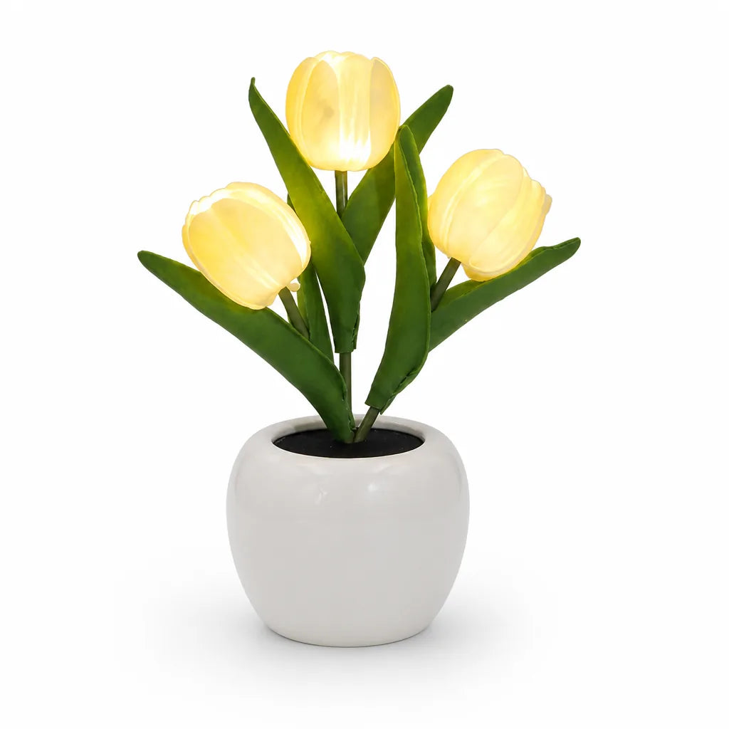 Floral Lamp Tulip LED Warm Glow USB & Battery