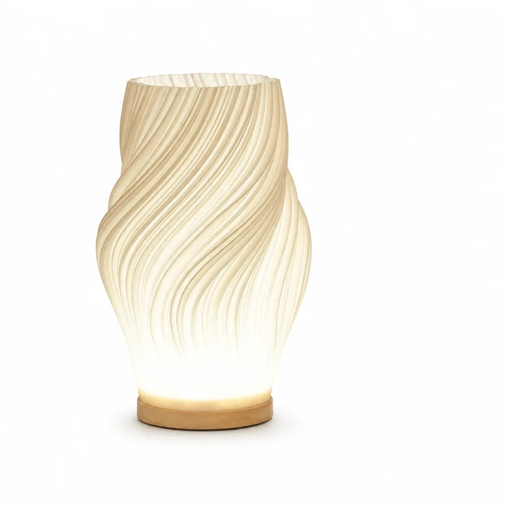 Flowing Silhouette Dimmable Bedside Led Table Lamp (3-Level)