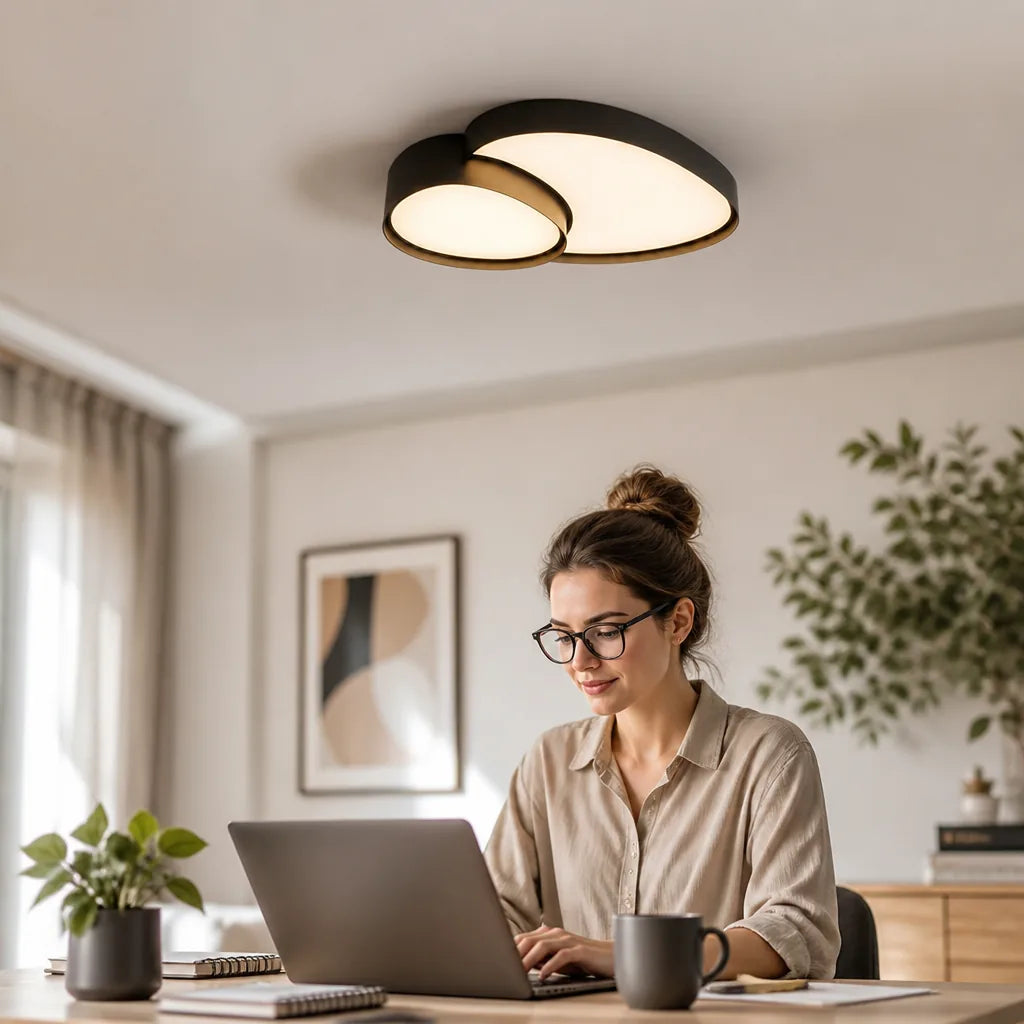 Flush Ceiling Light Integrated LED Dimmable & Adjustable Color