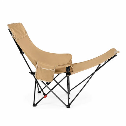 Foldable Carbon Steel Camping Chair With Footrest (Pre-Assembled)