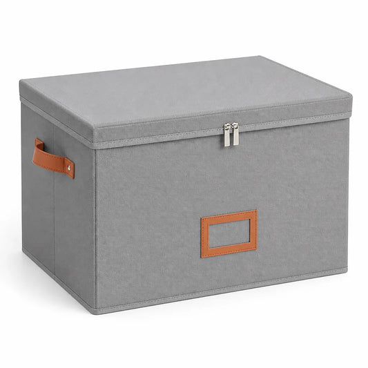 Foldable Dustproof Breathable Fabric Lid Shoe Storage Box (36 x 36 x 30 cm)