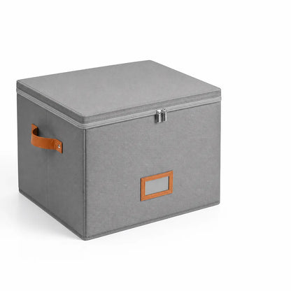 Foldable Dustproof Breathable Fabric Lid Shoe Storage Box (36 x 36 x 30 cm)