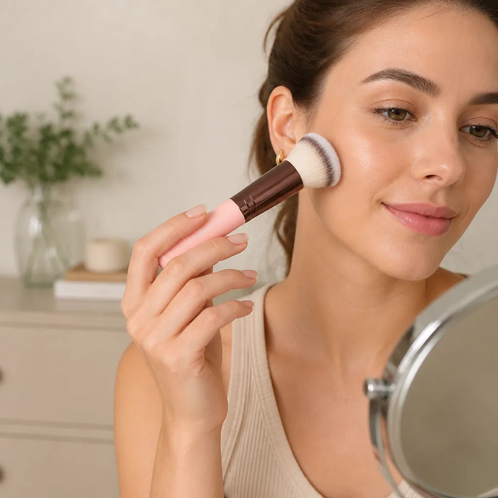 Foundation Brush Soft Synthetic Bristles & Ergonomic Handle