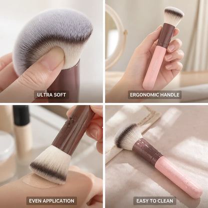 Foundation Brush Soft Synthetic Bristles & Ergonomic Handle