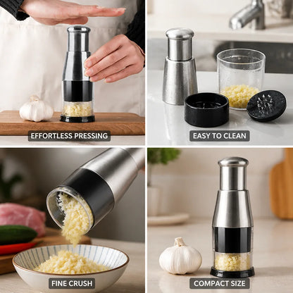 Garlic Press Stainless Steel Blades Detachable & Hand Washable