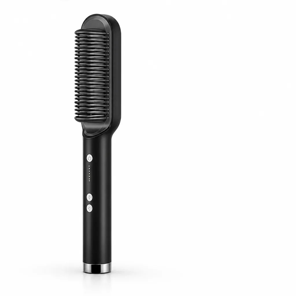 Hair Straightener Brush Ionic Ceramic Fast Heat-Up