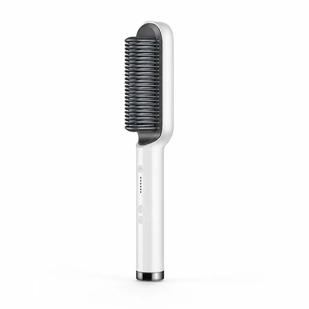 Hair Straightener Brush Ionic Ceramic Fast Heat-Up