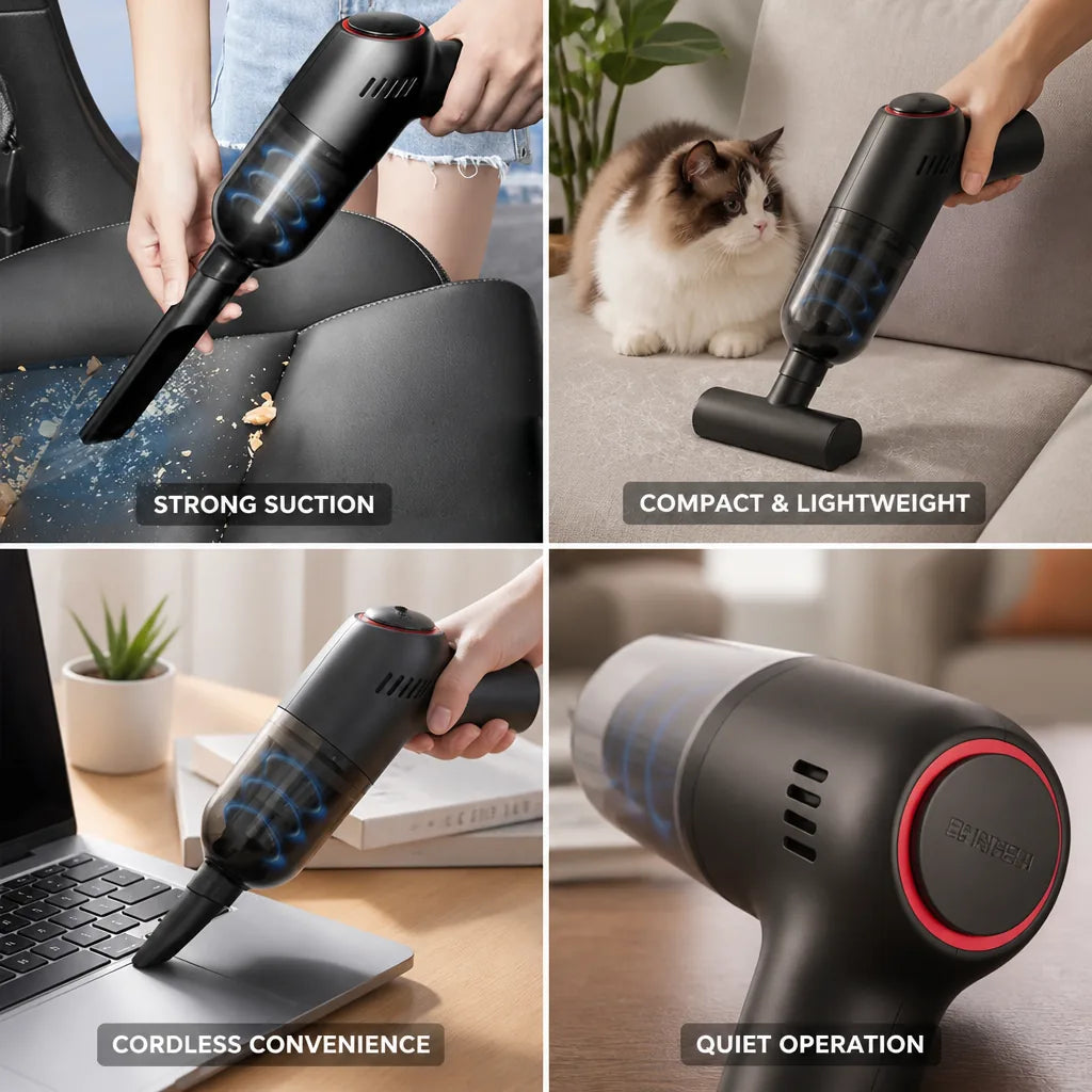 Handheld Vacuum Cordless Powerful Suction Compact & Quiet