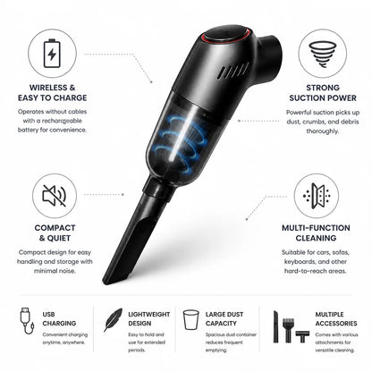 Handheld Vacuum Cordless Powerful Suction Compact & Quiet