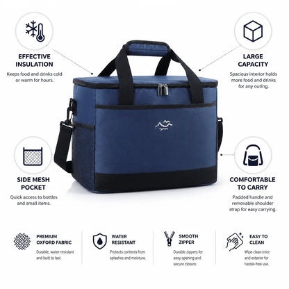 Insulated Cooler Bag Large Capacity Oxford Fabric