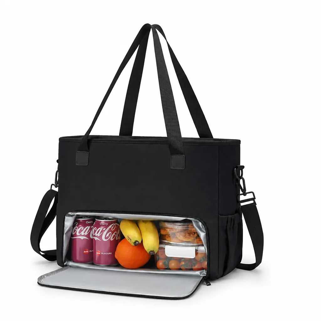 Insulated Cooler Bag Removable Compartment & Adjustable Strap