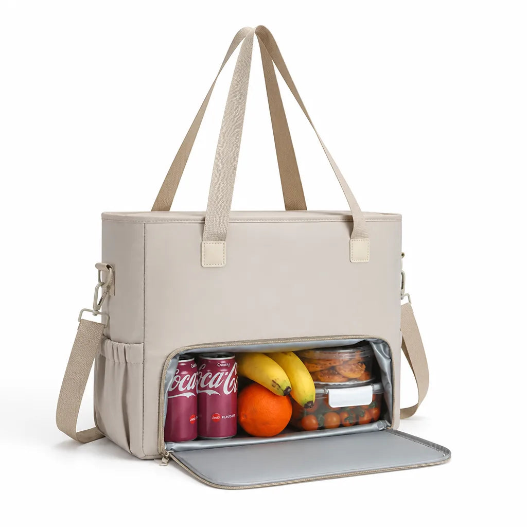 Insulated Cooler Bag Removable Compartment & Adjustable Strap
