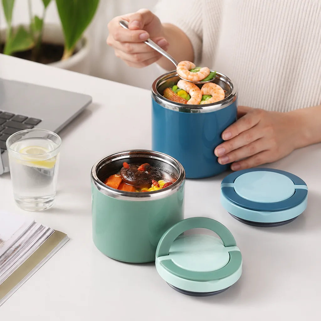 Insulated Lunch Box Double-Wall Stainless Steel Twist Lid