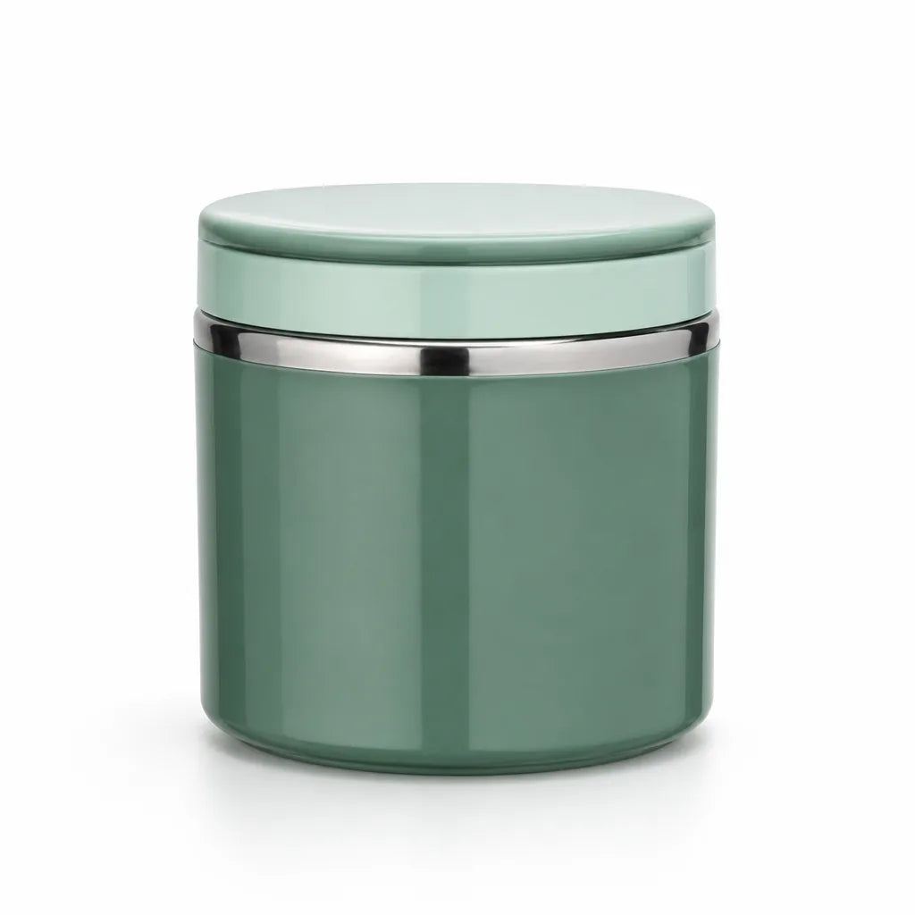 Insulated Lunch Box Double-Walled Stainless Steel Leak-Proof Lid & Handle