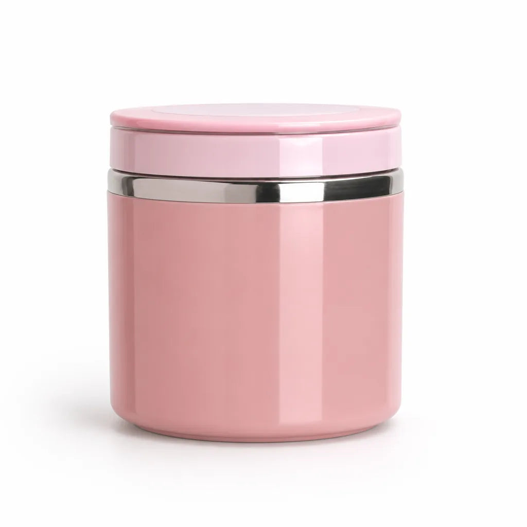 Insulated Lunch Box Double-Walled Stainless Steel Leak-Proof Lid & Handle
