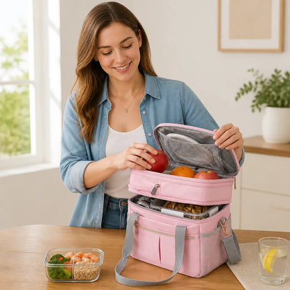 Insulated Picnic Bag Removable Strap & Outer Pockets