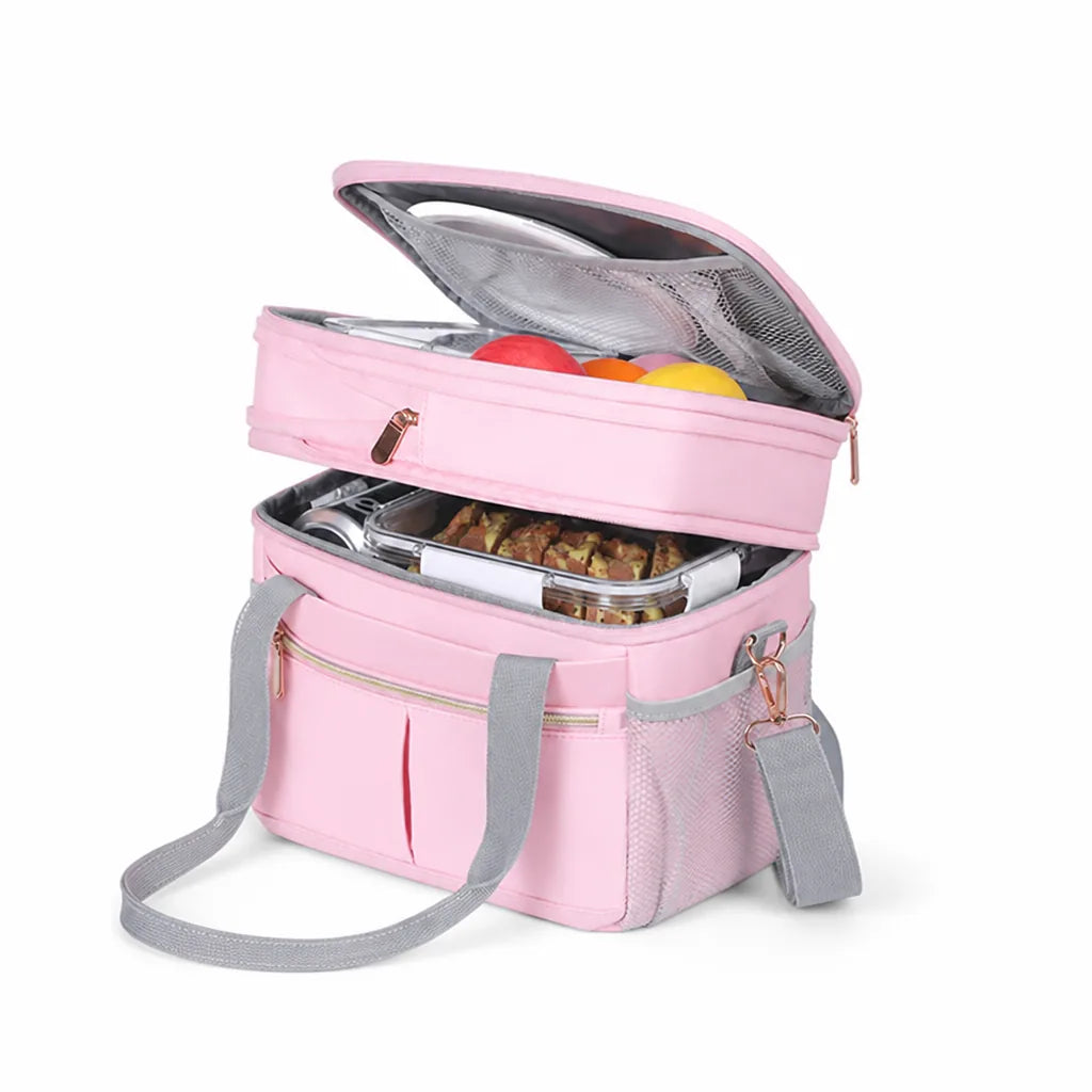 Insulated Picnic Bag Removable Strap & Outer Pockets