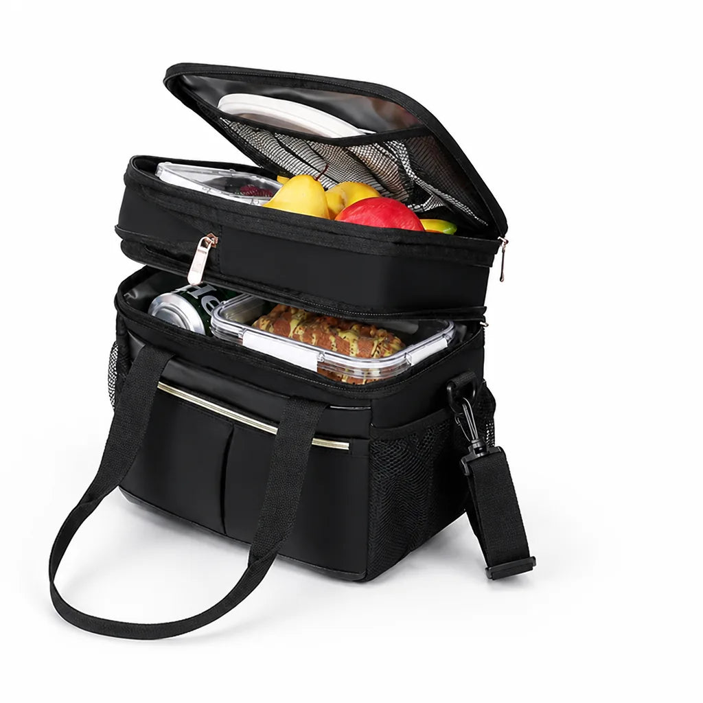 Insulated Picnic Bag Removable Strap & Outer Pockets