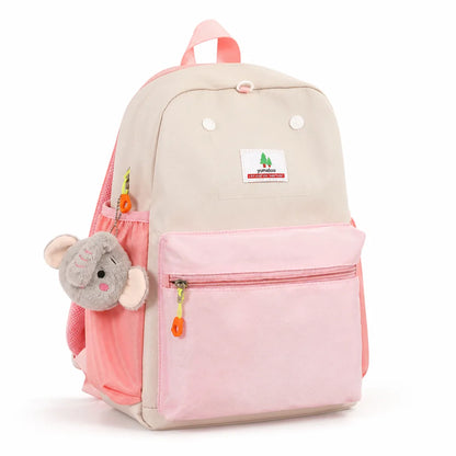 Kids Backpack Plush Animal Multiple Pockets & Padded Straps